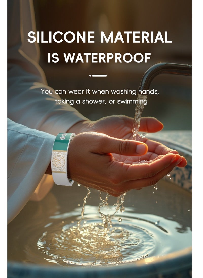 Equantu Smart Tasbih Ayahband Adjustable Wrist Counter with APP Support, Digital Counter Prayer Reminder Bracelet - Image 5