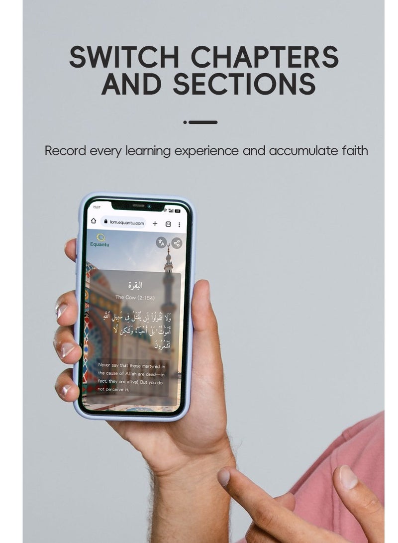 Equantu Smart Tasbih Ayahband Adjustable Wrist Counter with APP Support, Digital Counter Prayer Reminder Bracelet - Image 3