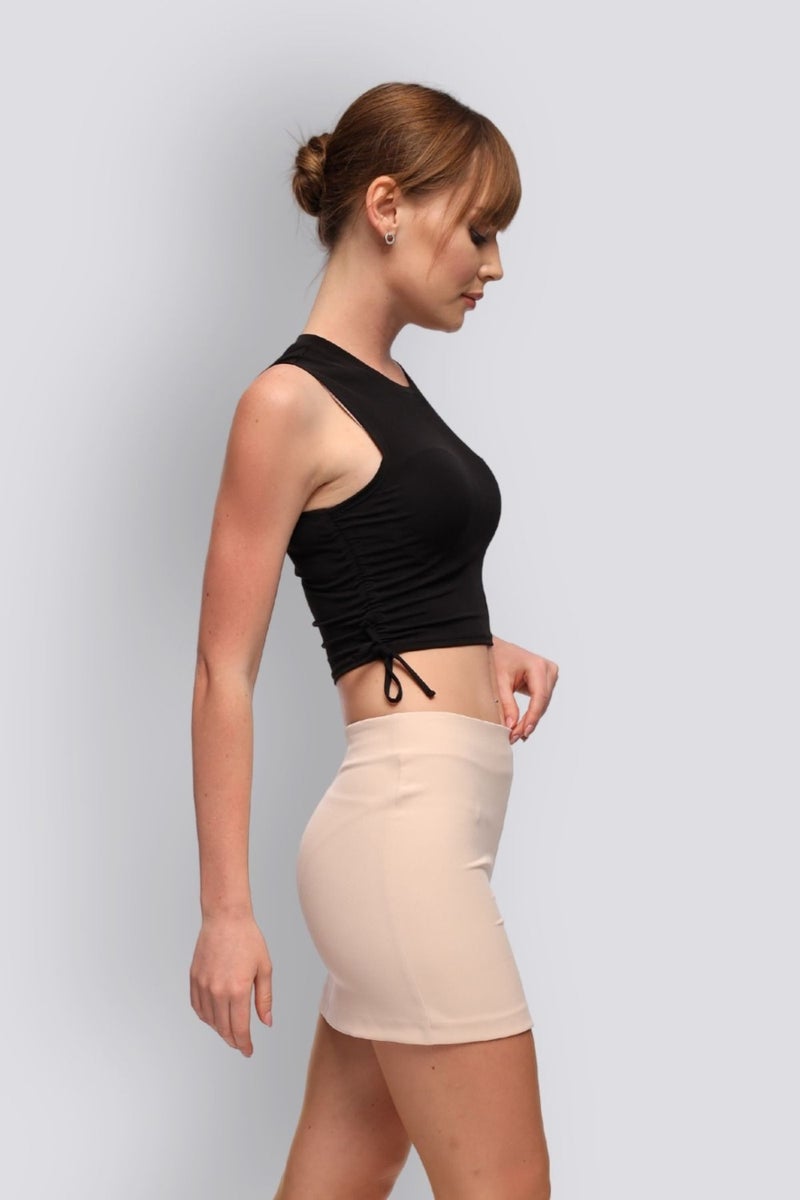 HOX'S Mu | Slim Fit Mini Skirt - Beige  - Image 4