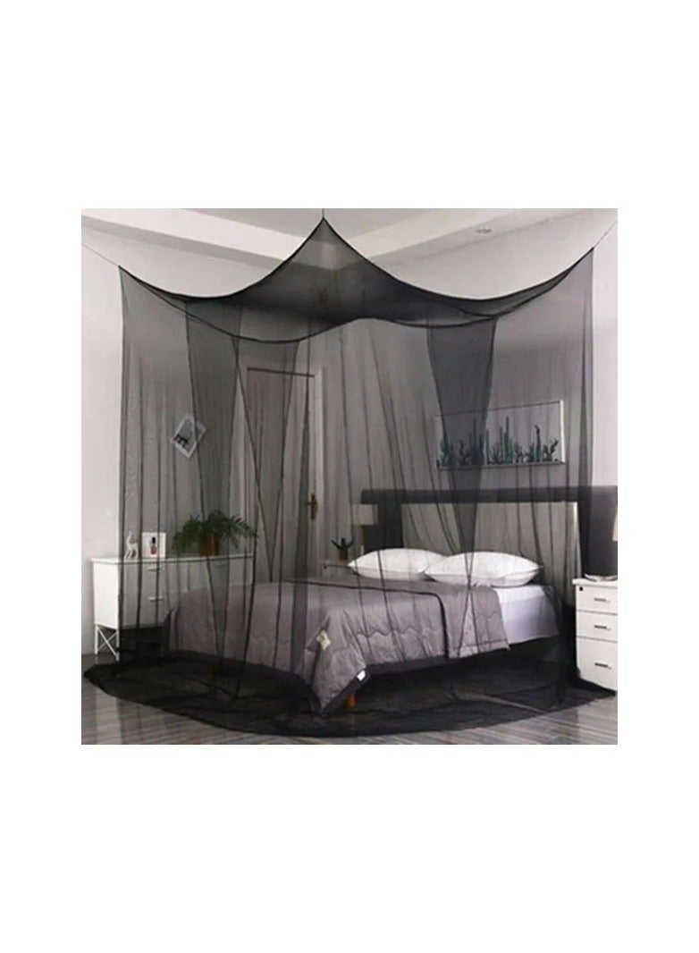 1-Piece Four Door King Size Bed Prevent Insect Mosquito Net,Outdoor Square Grace White Mosquito Net,4 Corners Post Bed Curtain Mosquito Net - Image 3