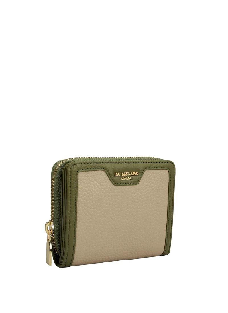 دا ميلانو محفظة نسائية جلد أبيض دا ميلانو أصلية