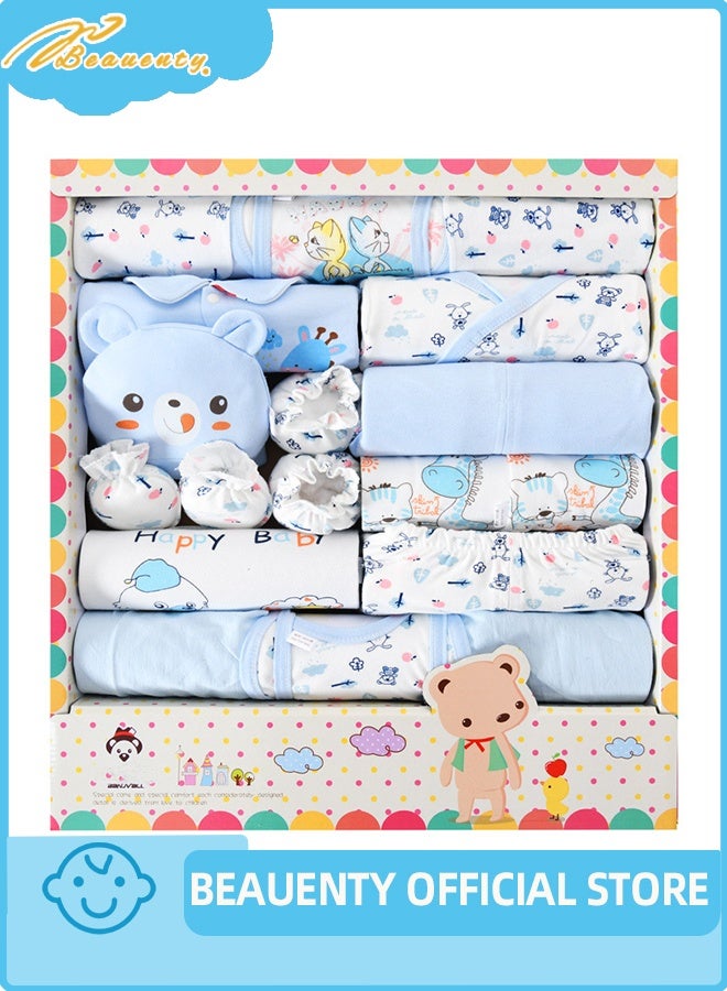 بيوينتي 18pcs مربع هدية الطفل, مجموعة ملابس حديث الولادة مجموعة هدية ملابس الطفل, مجموعة هدية حديث الولادة, مجموعة ملابس حديث الولادة مجموعة مربع هدية الطفل للأولاد والبنات - Image 1