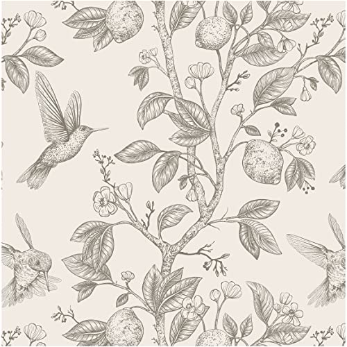 Blooming Wall Blue Bird Fresh Lemon Tree Peel and Stick Wallpaper Removable Self Adhesive Wall Mural Wall Décor - Image 1
