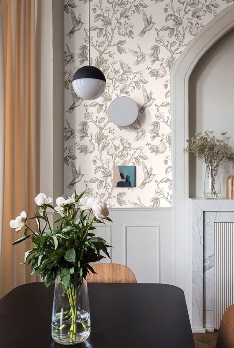 Blooming Wall Blue Bird Fresh Lemon Tree Peel and Stick Wallpaper Removable Self Adhesive Wall Mural Wall Décor - Image 4