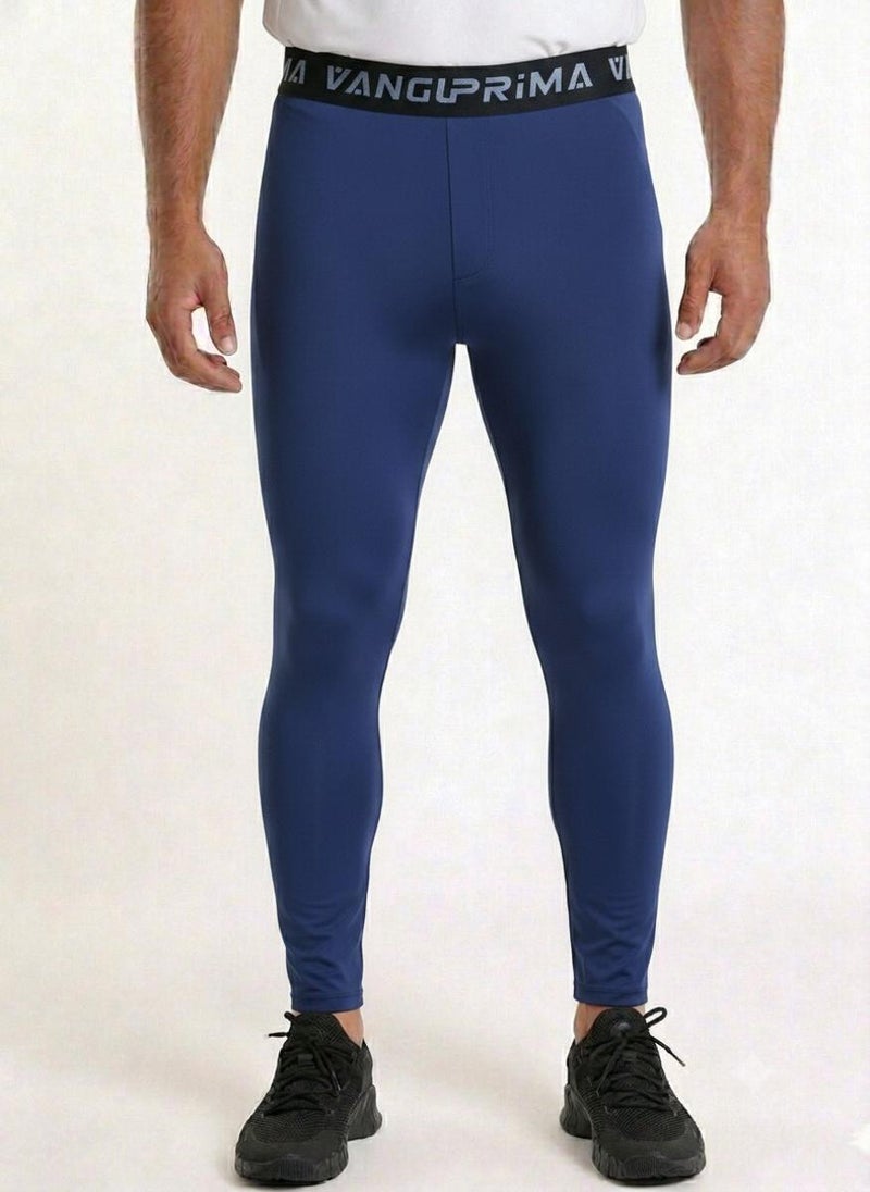 بريما إيس رجالي Compression Leggings عشاق الجيم بريميوم Navy - Image 1