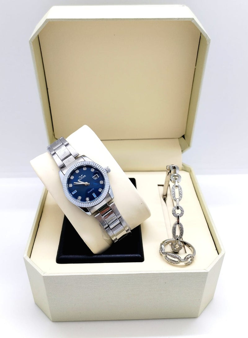 XII Women's watch set consisting of a watch, bracelet and ring