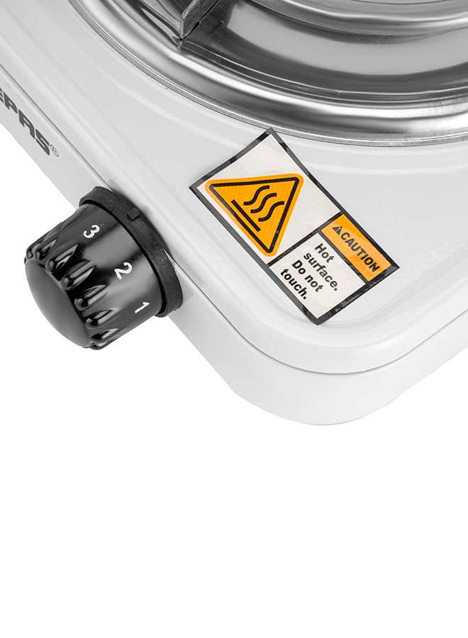 GEEPAS Electric Single Hot Plate with Temperature Control 1000 W GHP7577 White - Image 4