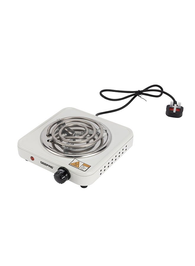 GEEPAS Electric Single Hot Plate with Temperature Control 1000 W GHP7577 White - Image 2