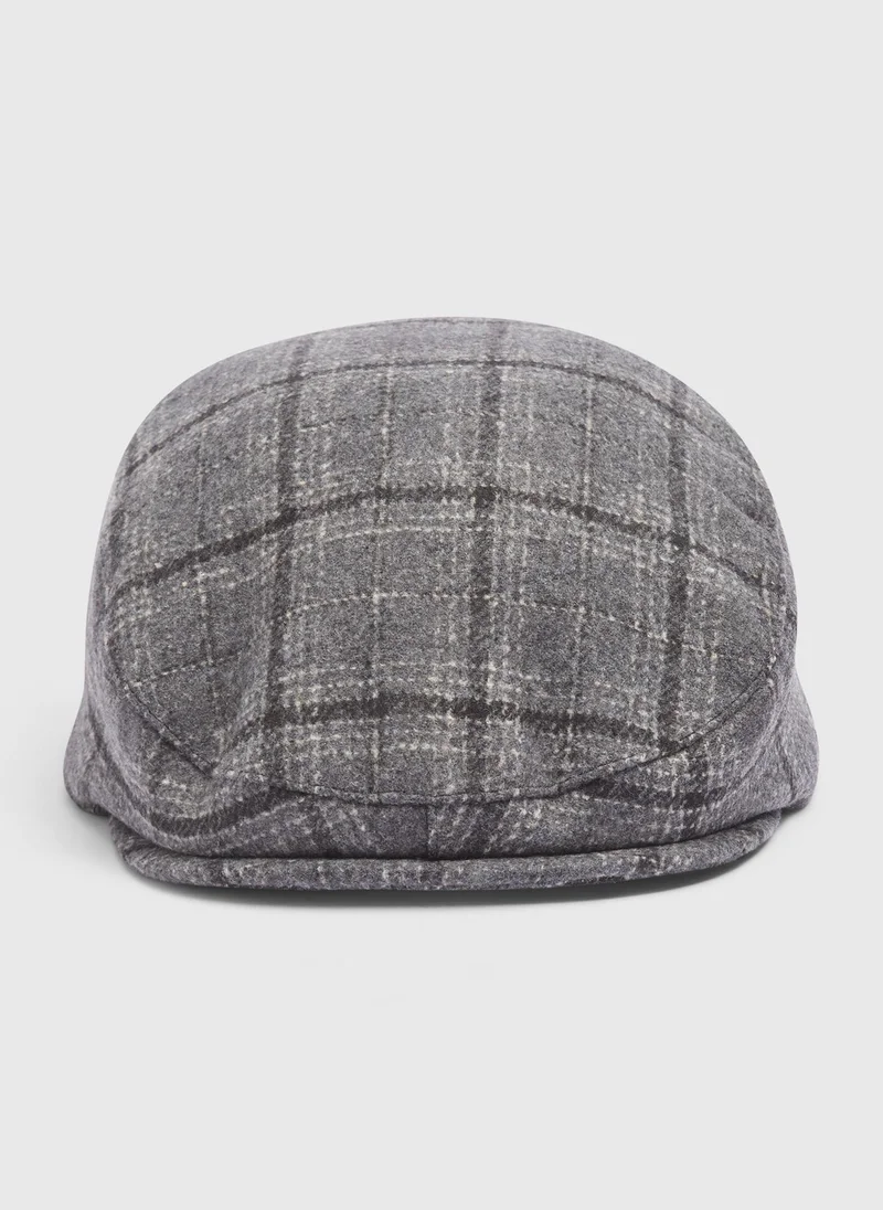 ماتلان Grey Check Flat Cap
