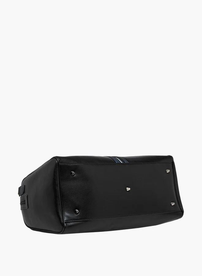 DUCHINI Solid Duffle Bag with Detachable Strap and Zip Closure