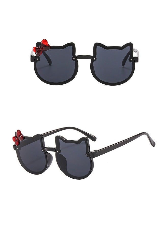 HS Kids Sunglasses 2 Pieces Lovely Cat Shaped Child Sunglasses Polarized Sunglasses Neon Sunglasses UV Protection for Kids Boys Girls of 3-10 Years Old Birthday Party Beach Pool Supplies  - Image 3