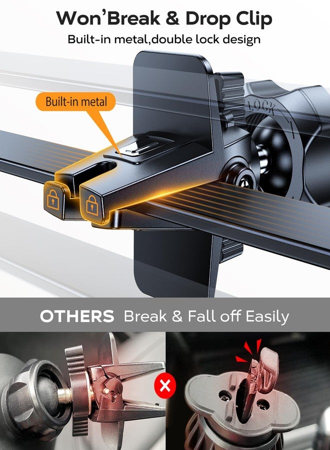 VICSEED 2025 Upgrade Ultra Stable Car Phone Holder Mount [Never Fall Off & Won't Break] Universal Air Vent Phone Mount for Car Easy Clamp Phone Holders for Your Car for iPhone 17 Pro Max 16 15 14 13 - Image 4