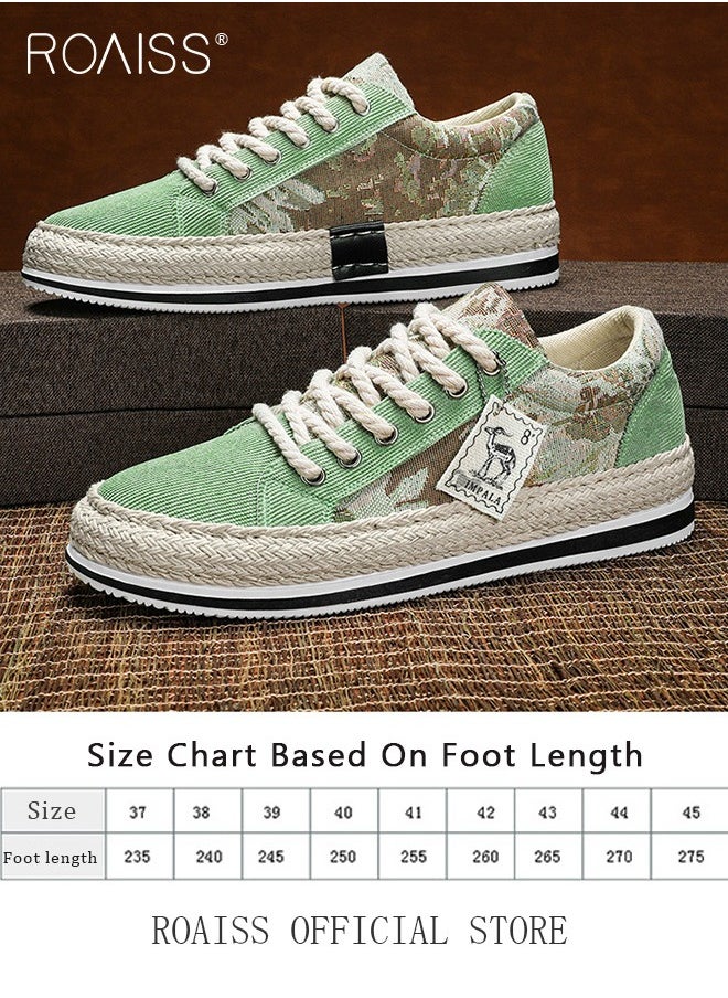 Men's Low Top Corduroy Fashion Casual Skate Shoes Stylish Canvas Lace-up Sneakers Colorblock Sneakers