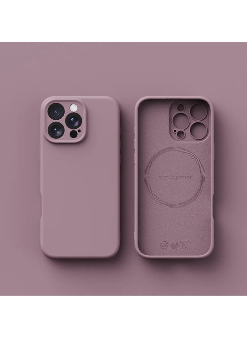 ارواق غطاء هاتف فاخر من السيليكون السائل الناعم متوافق مع الشحن اللاسلكي ماج سيف لأيفون 16 بلس 15 14 13 12 برو ماكس 11 X XR - Image 1