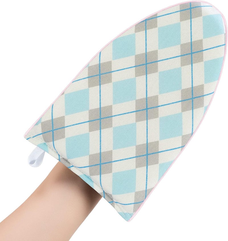 CINPIUK Garment Steamer Ironing Gloves Anti Steam Glove Heat Resistant Garment Steamer Mitt, Garment Steam Accessories for Clothes，Blue & White - Image 1