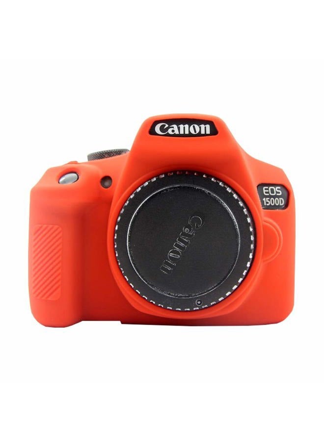 Easy Hood حافظة لكاميرا كانون EOS Rebel T6 T7، غطاء واقي من السيليكون الناعم المقاوم للخدش لكاميرا كانون EOS 1500D Rebel T7 / EOS 1300D Rebel T6 DSLR (أحمر) - Image 1