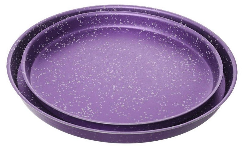 لازورد طقم صينية بيتزا 2 قطعة مقاس 26 - 30 سم جرانيت موف - Image 1