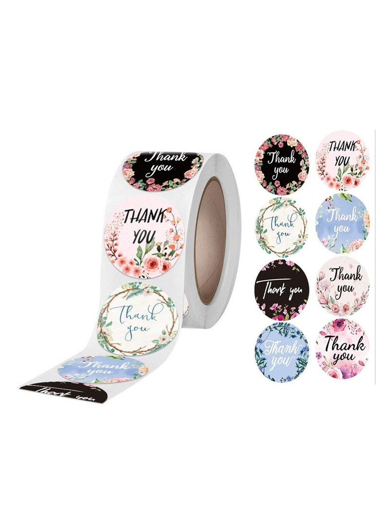 Wownect (Pack of 2) Colorful Thank You Round Stickers – 1000 PCS 1 Inch Labels for Packaging, Envelope Seals, Bouquets & Small Business Packaging Decoration (Pack of 2) - Image 3