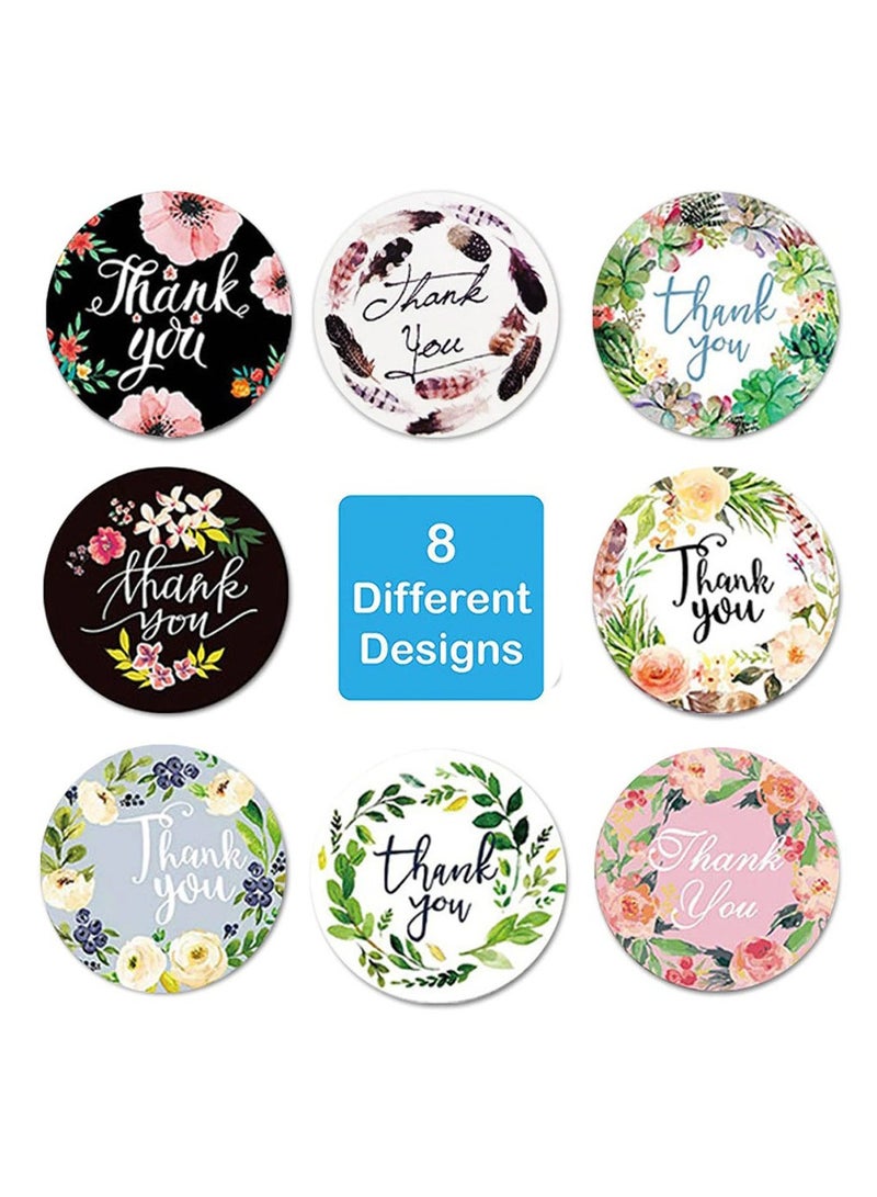 Wownect (Pack of 2) Colorful Thank You Round Stickers – 1000 PCS 1 Inch Labels for Packaging, Envelope Seals, Bouquets & Small Business Packaging Decoration (Pack of 2) - Image 2