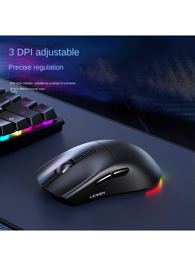 كراك ماوس لاسلكي بلوتوث مزدوج النمط مع قاعدة شحن، ماوس ألعاب كمبيوتر محمول خفيف الوزن لإلكترونيك سبورتس - Image 4