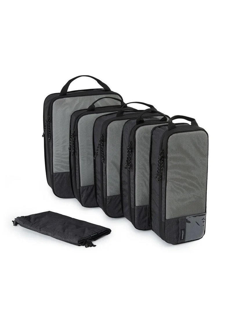 باج سمارت حقائب تنظيم ملابس ضاغطة ٦ في ١ أسود