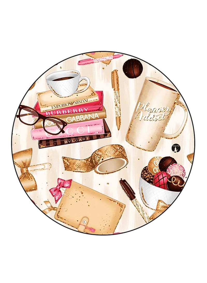 RKN Random Things Printed Fridge Magnet Round  Multicolour - Image 1