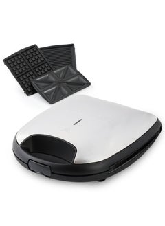 Sandwich Maker 4 Slice 3 in 1 - Waffle Maker & Panini Maker & Sandwich Maker All in One, Non Stick Surface Detachable Coating, LED Indicator Lights Cool Touch Handle 1400W Power