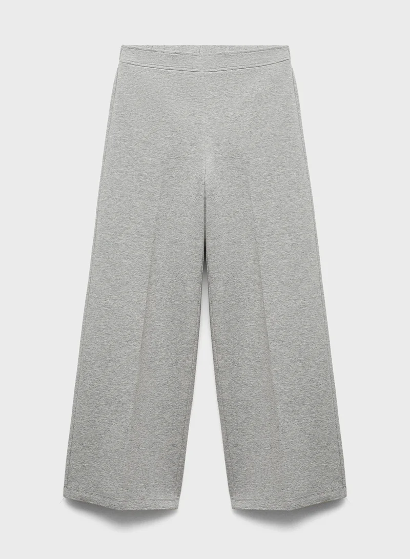 MANGO High-Rise Wideleg Trousers