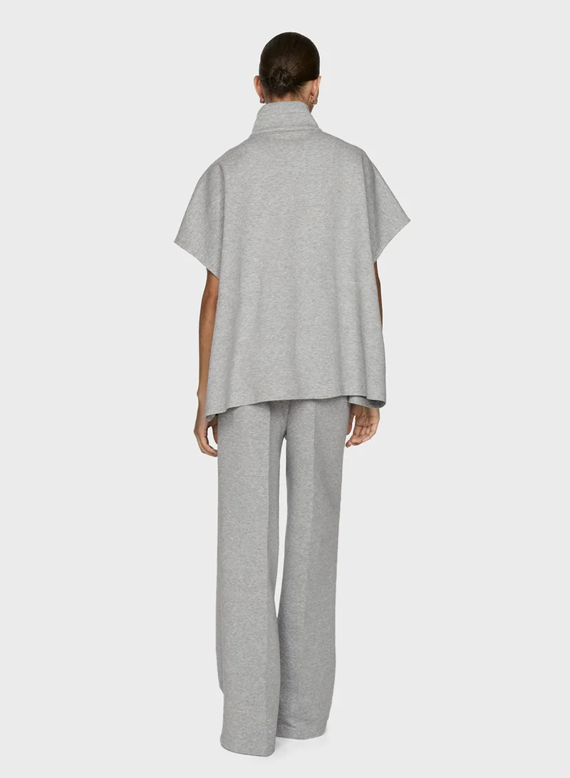 MANGO High-Rise Wideleg Trousers