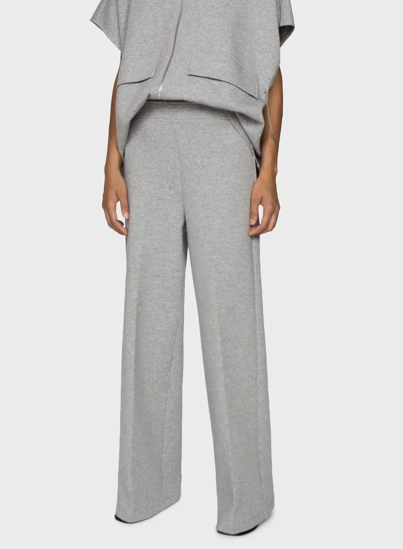 MANGO High-Rise Wideleg Trousers