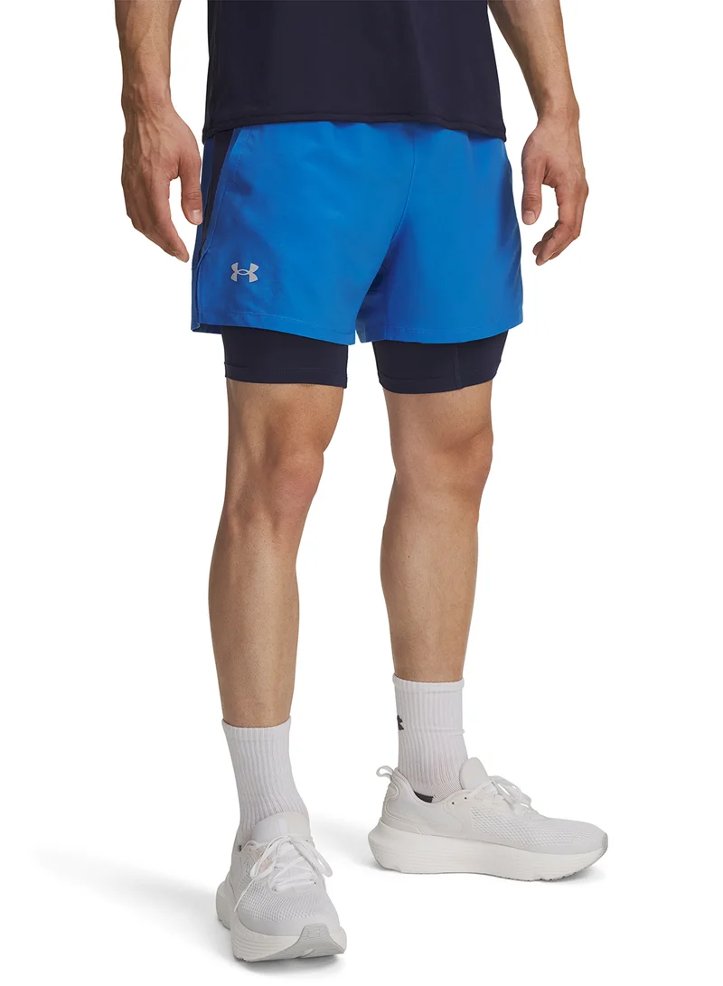UNDER ARMOUR 5"2 In 1 Logo Shorts