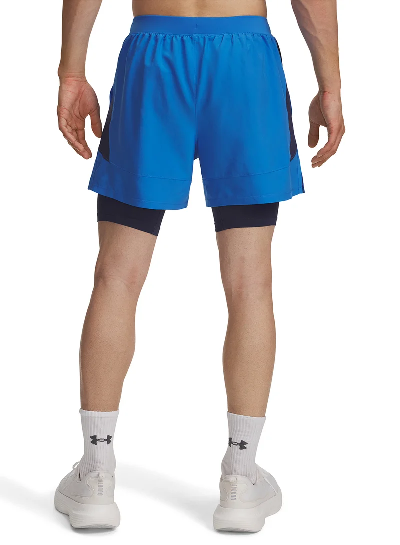 UNDER ARMOUR 5"2 In 1 Logo Shorts