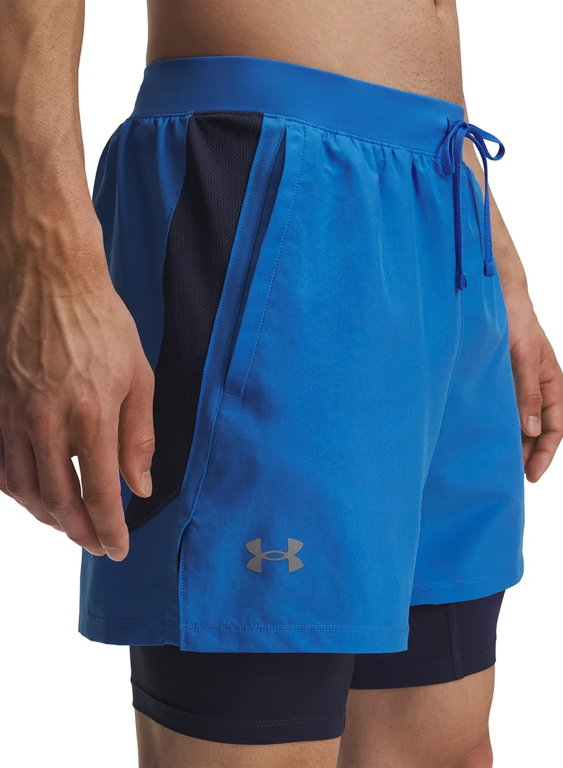 UNDER ARMOUR 5"2 In 1 Logo Shorts