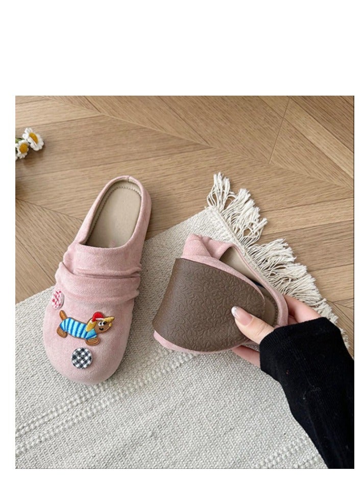 Cute Cartoon Fashionable Versatile Baotou Slippers  - Image 4
