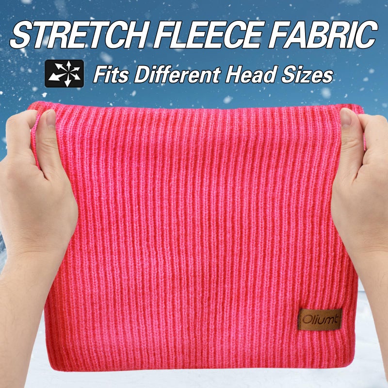 Oliumt Winter Neck Warmer Men Ski, Neck Gaiter Face Scarf Women (Rose Pink) - Image 5