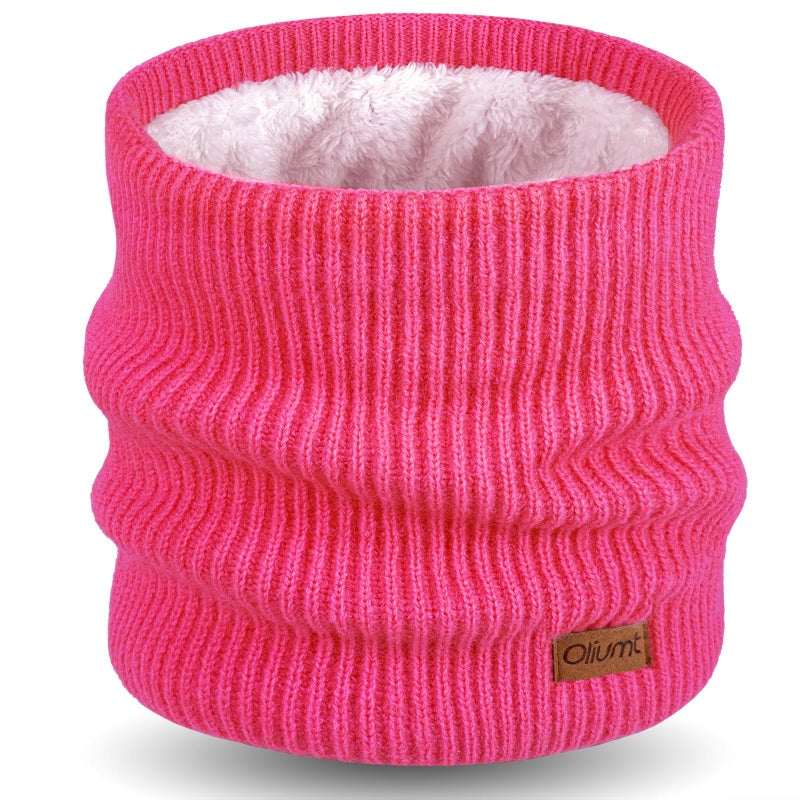 Oliumt Winter Neck Warmer Men Ski, Neck Gaiter Face Scarf Women (Rose Pink) - Image 1