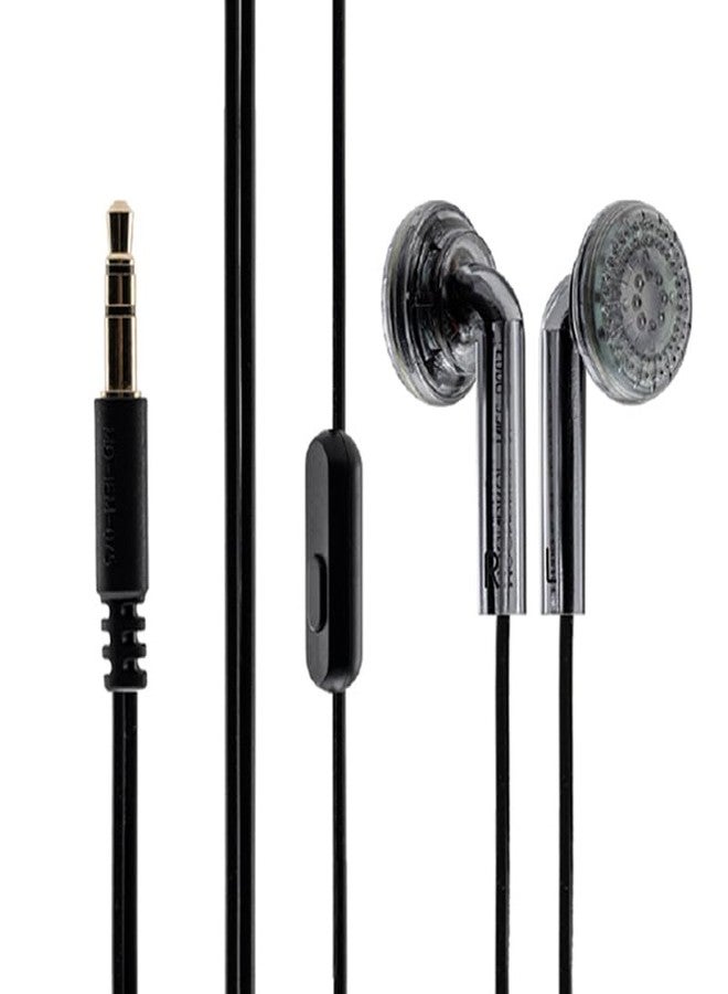 Moondrop Nice Buds Flat-Headed Earbuds with 3.5mm Stereo Plug (Black Transparent with Mic) - Image 1