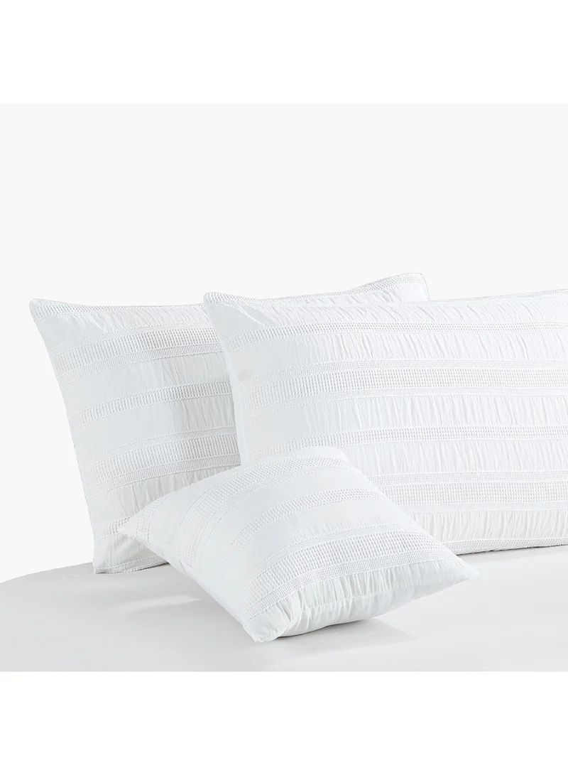 Home Box Waffle Crinkle 5-Piece King Comforter Set 240 x 220 cm