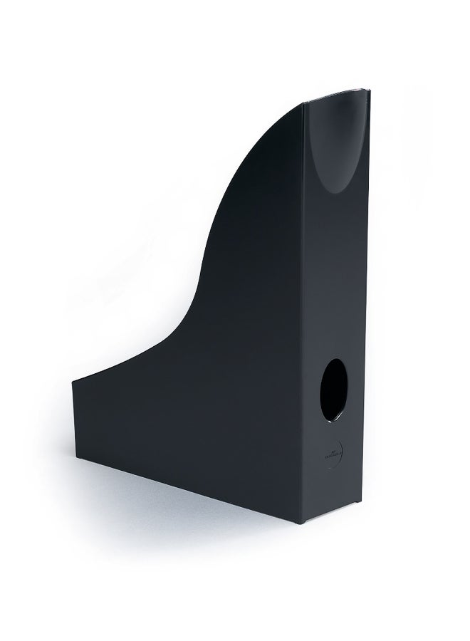 Durable Document Storage Rack for A4 Portrait Files, Grip-Hole for Easy Handling, Opaque Plastic, Made in Germany | Slim A4 File Storage Rack for Catalogues and Brochures - Image 1