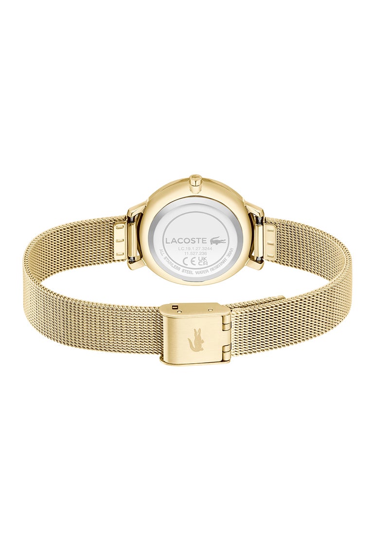 LACOSTE ساعة يد نسائية أنالوج دائرية من الفولاذ المقاوم للصدأ 2001322 - 28 مم  - Image 4