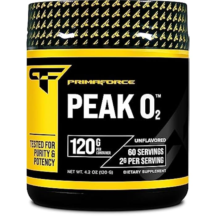 PrimaForce Peak O2 Workout Supplement, 120 Grams - Proprietary Blend, Non-GMO, Vegan and Gluten Free - Image 1