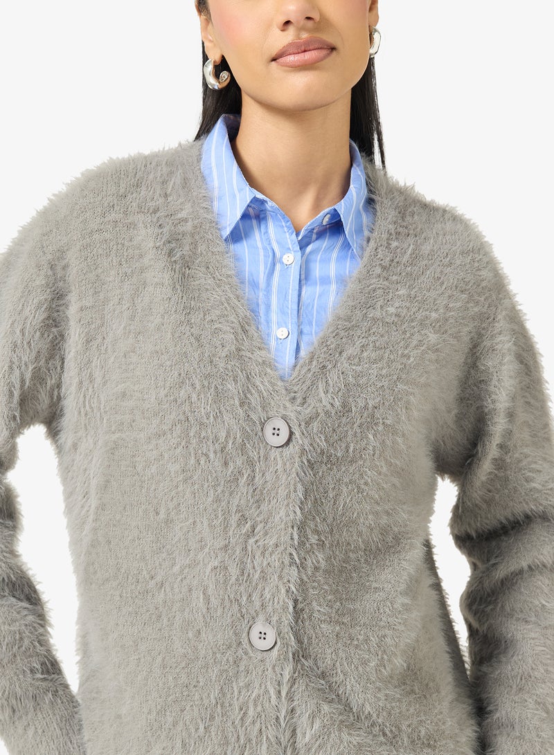 جينجر كارديجان بأزرار ناعم ومريح - Image 3