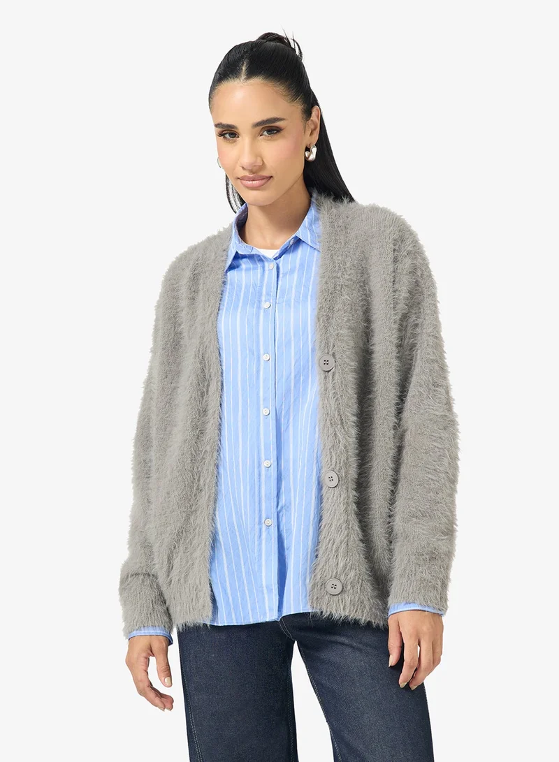 جينجر كارديجان بأزرار ناعم ومريح