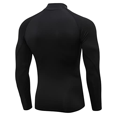 SPVISE Black Compression Shirt Men Long Sleeve Workout Gym T-Shirt Running Top Cool Dry Sport Base Layer Athletic Undershirts - Image 2