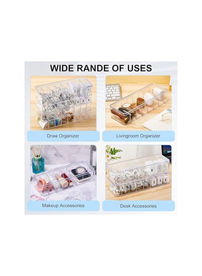 promass 2 Pcs Cable Organizer Box with Wire Ties, Data Cable Organizer Storage Box with Cable Ties, Plastic Cord Storage Box with Lid, Electronics Organizer for Home Office Desk Organizers (2) - Image 5