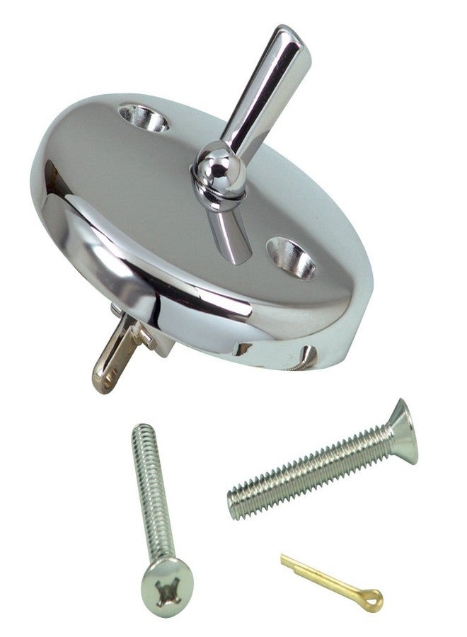 DANCO Bath Tub Overflow Plate with Trip Lever, Chrome, 1-Pack (80991), 2 Inches - Image 1