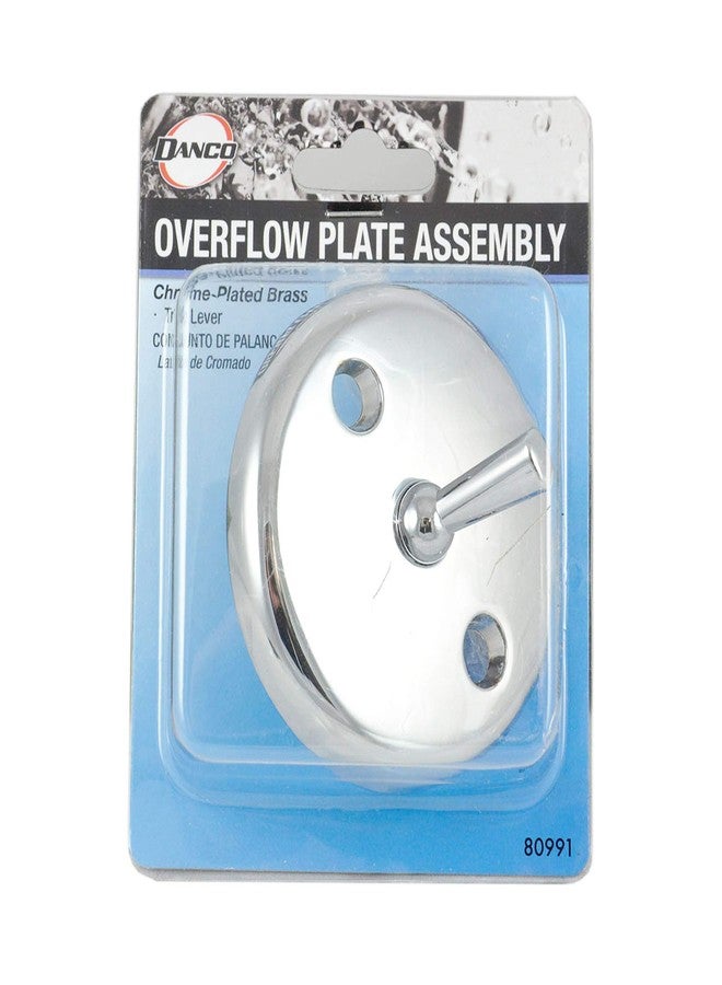DANCO Bath Tub Overflow Plate with Trip Lever, Chrome, 1-Pack (80991), 2 Inches - Image 5