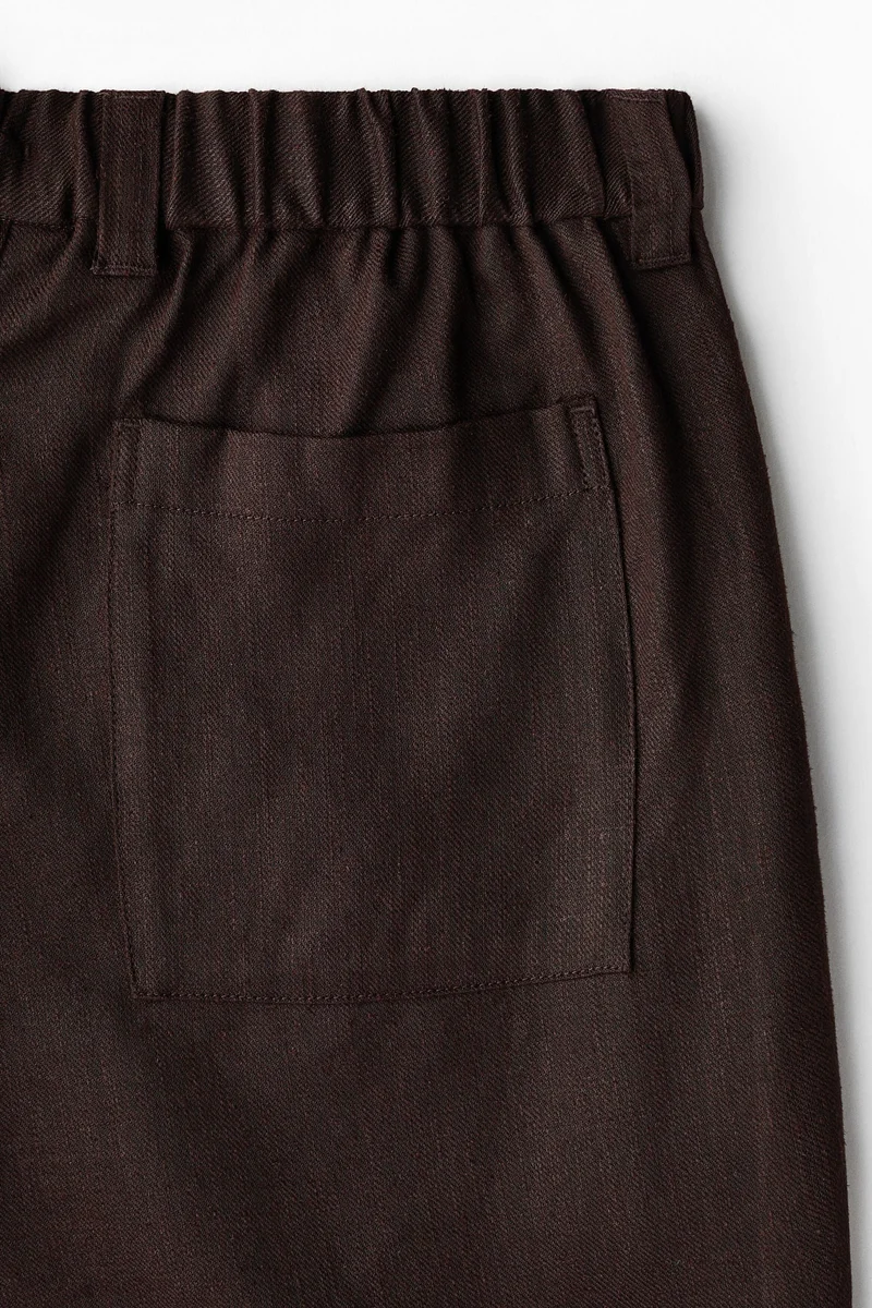 H&M  Relaxed Fit Linen-blend trousers for Men | Best Price UAE