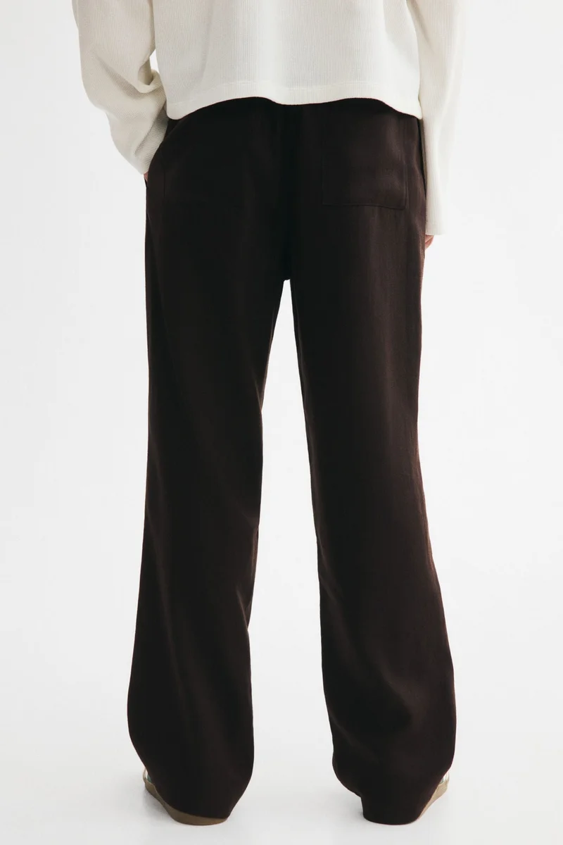H&M  Relaxed Fit Linen-blend trousers for Men | Best Price UAE