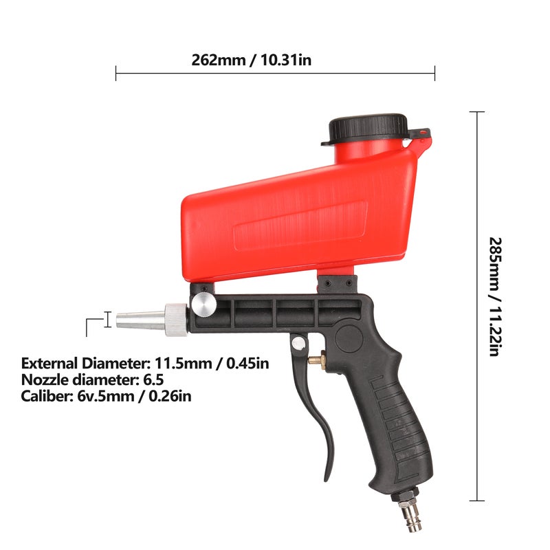 Portable Home DIY Mini Blasting Device 90psi Sandblaster Antirust Adjustable Sandblasting Machine - Image 3